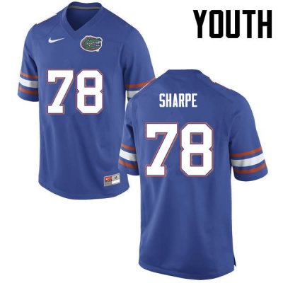 Youth Florida Gators #78 David Sharpe NCAA Nike Blue Authentic Stitched College Football Jersey INW3562ZZ